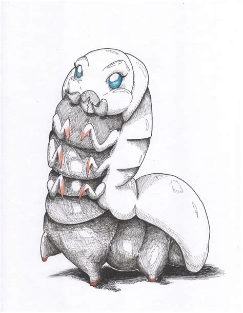 Mothra Larva inktober 01 2019 by SonicMiku on DeviantArt