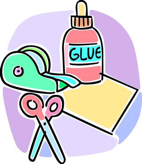 Adhesive Tape, Glue, Scissors - Scissors And Glue Clipart - Png Download - Full Size Clipart ...