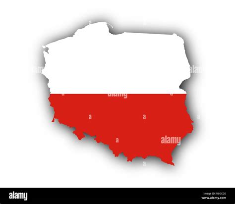 map and flag of poland Stock Photo - Alamy