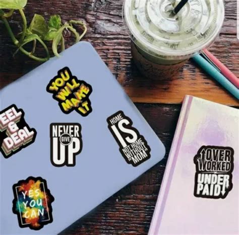 Positive Motivational Phrases Stickers Set of 50 Diary Laptop | Etsy