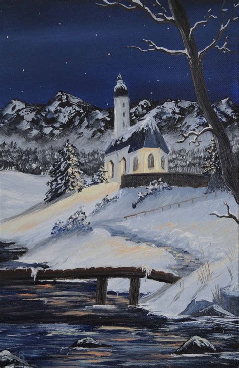 Church at winter night by HaflingerLady on DeviantArt