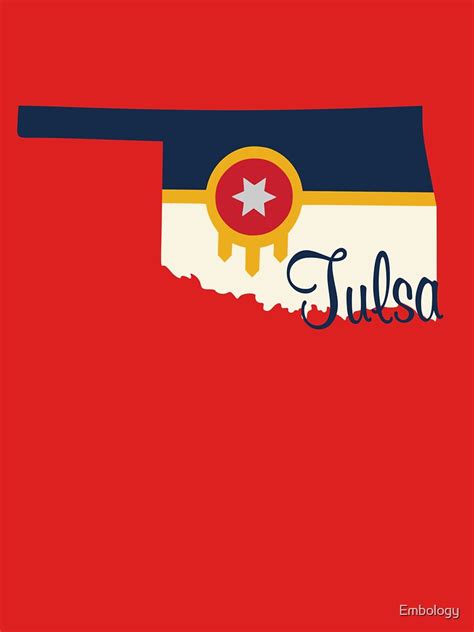 "Oklahoma Tulsa Flag " T-shirt by Embology | Redbubble