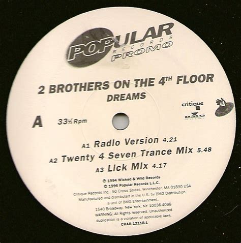 2 Brothers On The 4th Floor - Dreams (1996, Vinyl) | Discogs