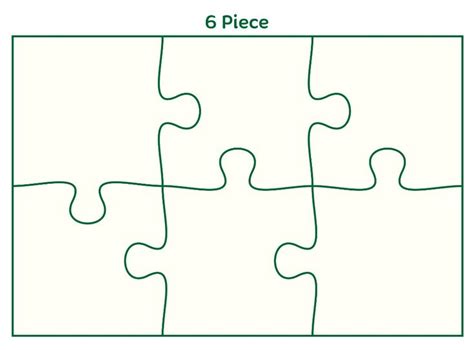 6 Piece Puzzle Template Printable in 2023 | Puzzle piece template, Puzzle crafts, Free jigsaw ...