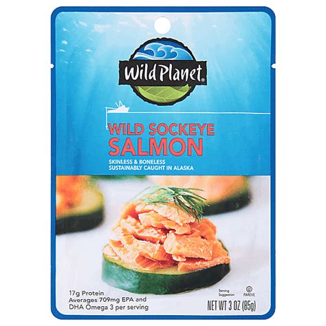 Wild Planet Wild Sockeye Salmon Unflavored Piece Bag | Canned Tuna ...