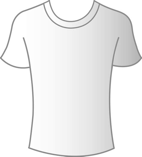 Mens White T Shirt Template - Free Clip Art