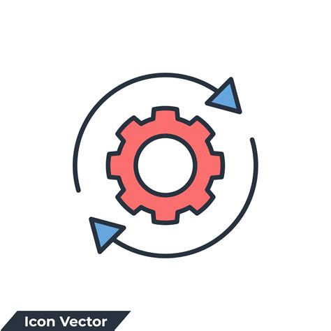 process management icon logo vector illustration. optimization symbol ...