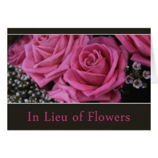 In Lieu Of Flowers Note Cards | Zazzle