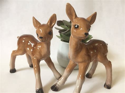 Large deer /figurines/1950s/perfect condition/pair/Germany/midcentury /kitch