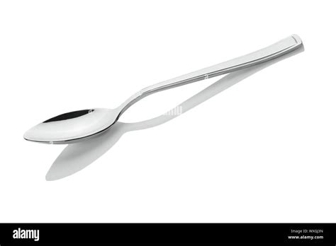 spoon with reflection isolated Stock Photo - Alamy