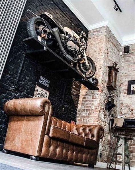 35 Industrial Man Cave Ideas To Liven Up Your Style | HomeMydesign | Garage design, Industrial ...