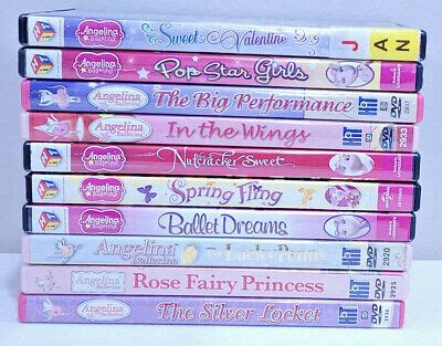 LOT OF 10 Angelina Ballerina Childrens DVD's ~ NO DOUBLES, all tested ...