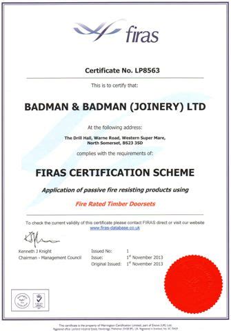 Badmans - Fire Door Installation & Supply - Approved by FIRAS