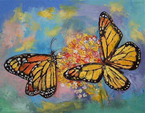 Art & Collectibles Oil BUTTERFLY Painting Original Oil Monarch Butterfly Art Butterflies Monarch ...