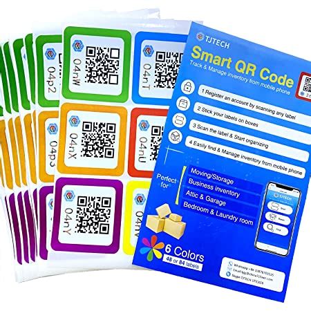 Amazon.com : QR Code Smart Labels | Color Coded Scannable Stickers for Storage Bins, Moving ...