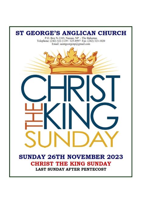 Christ The King Sunday, November 26th, 2023