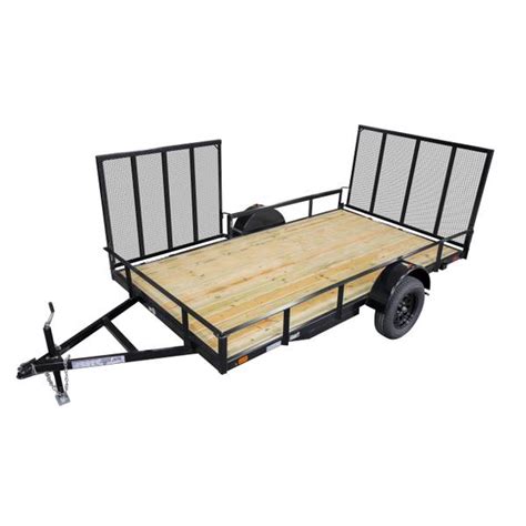 Teske Mfg. 6-1/2' x 12' Side Ramp Landscape / ATV Trailer - U61215ALBWFB1 | Blain's Farm & Fleet