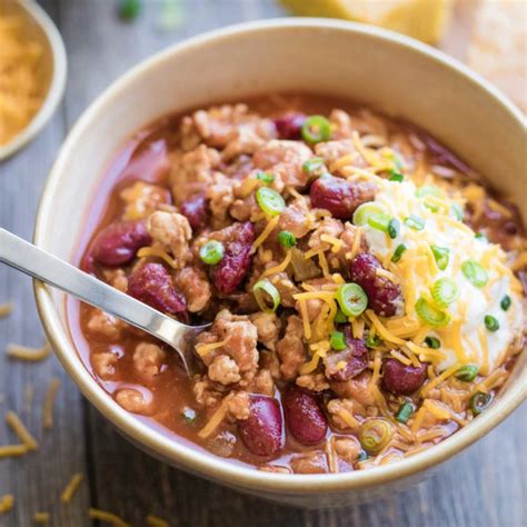 Classic, Healthy Crock-Pot Turkey Chili - Two Healthy Kitchens