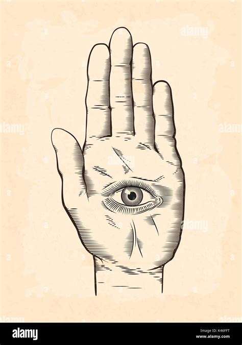 Hand With Eye Drawing