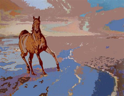 Horse And Beach Painting by Jean Sobieski - Pixels