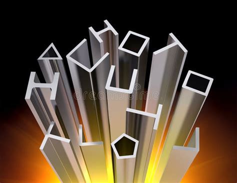 Structural metal shapes stock illustration. Illustration of aluminium - 27886100