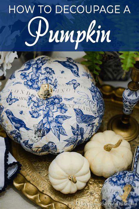 How to Decoupage a Pumpkin | Decoupage pumpkins, Decoupage, Paper mache pumpkins