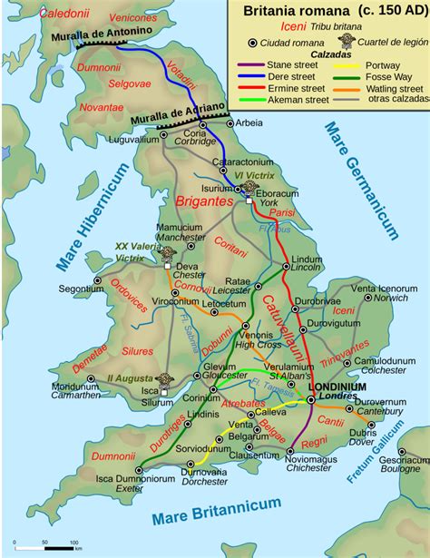 Roman Road Map Of England