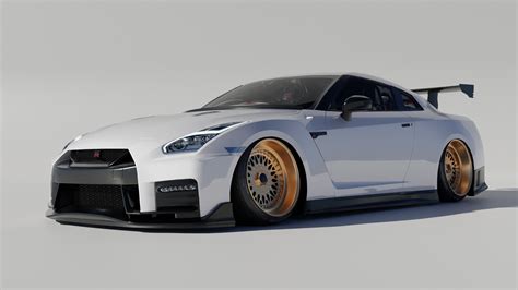 ArtStation - Nissan GT-R R35 JDM Style HIGHPOLY CUSTOM DESIGN 3D model ...