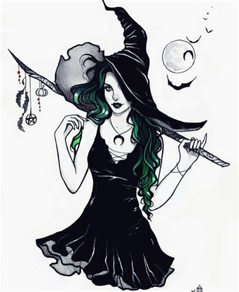 Pin by Blacky Rosess on Anna Marine | Witch art, Witch drawing, Witch