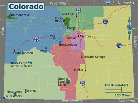 Mapas Detallados de Colorado para Descargar Gratis e Imprimir