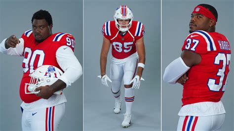 Photos: Patriots In Red Throwback Jerseys