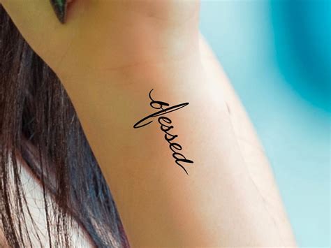 Blessed Cross Temporary Tattoo - Etsy