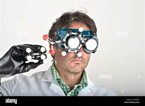 Scientist with cocaine molecular model Stock Photo - Alamy