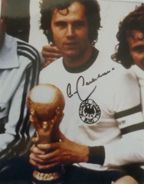 FRANZ BECKENBAUER WEST Germany , Autographed 1974 World Cup Winning ...