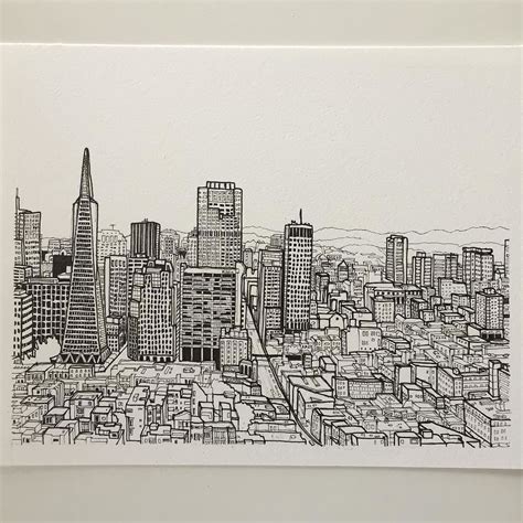 Simple Cityscape Drawing at GetDrawings | Free download