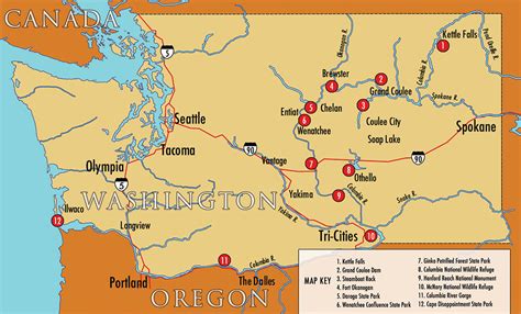 Columbia River Map