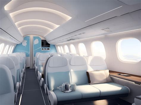 Modern airplane interior concept | Premium AI-generated image