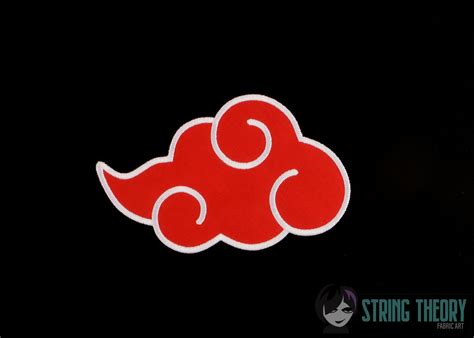 Naruto Akatsuki Cloud Appliqué – String Theory Fabric Art