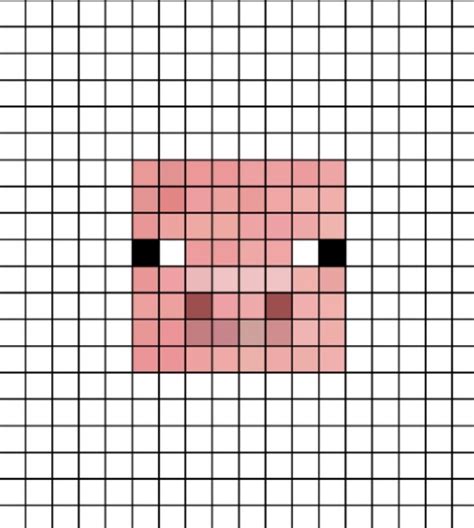 Pig Face Pixel Art (accurate) | Minecraft pixel art, Pixel art, Pixel art games