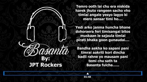 Basanta - JPT Rockerz | Lyrical Video - YouTube