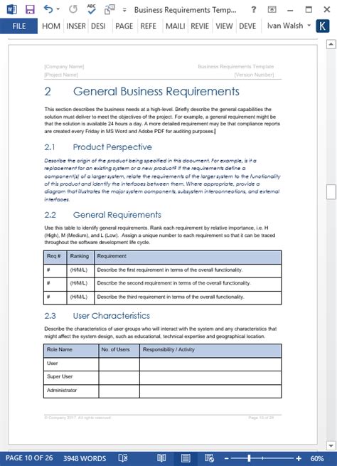 Example Business Requirements Document Template – Atlanticcityaquarium.com