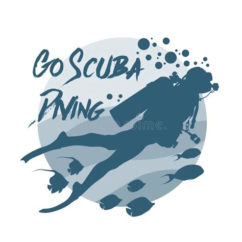 Scuba Diving Logo. Vector Logotype or Badge for Diving Center Stock Vector - Illustration of ...