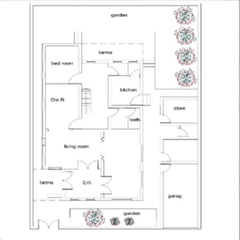 Sample (C) ground floor plan, the site of the plan house in... | Download Scientific Diagram