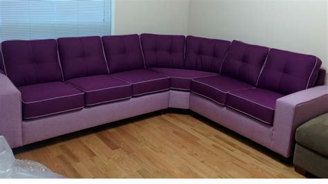 Two Tone Purple Fabric Custom Sectional Sofa | Custom sectional sofa, Fabric sectional sofas, Sofa