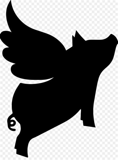 Pig Cartoon | Flying pig silhouette, Pig silhouette, Pig cartoon