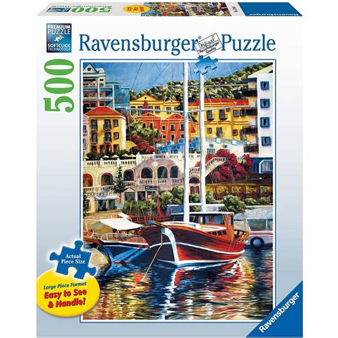 Ravensburger Exotic Harbor - Large Format 500 Piece Jigsaw Puzzle for ...