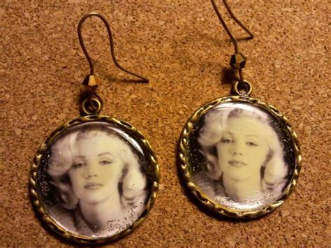 Items similar to Marilyn Monroe Brass Earrings on Etsy