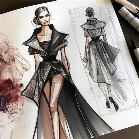 Premium Photo | Fashion design sketch created with generative AI