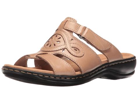 Clarks - Clarks Womens Leisa Open Toe Casual Slide Sandals, Sand Leather, Size 11.0 - Walmart ...