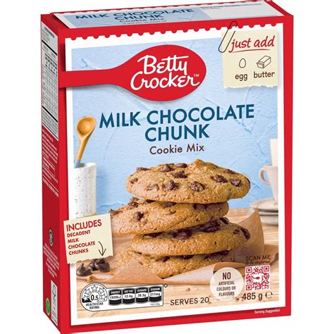 3x Betty Crocker Milk Chocolate Chunk Cookie Mix 485g | eBay